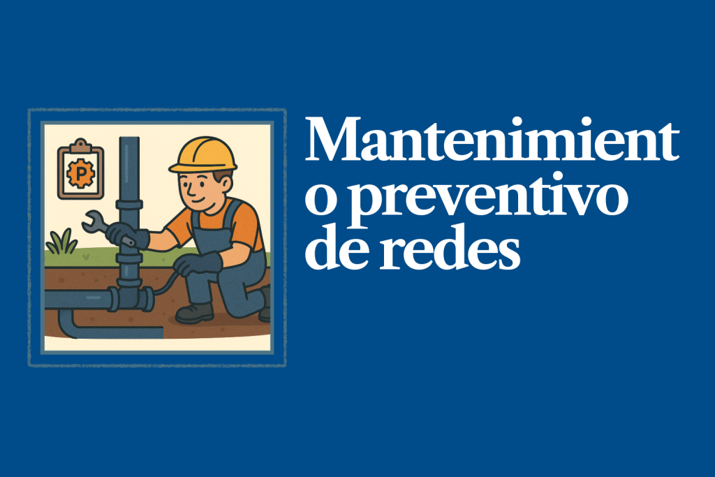 Equipo de FLUIXO realizando mantenimiento preventivo en red de saneamiento comunitaria en España