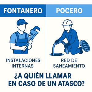 Fontanero vs Pocero: diferencias y cuándo llamar a cada uno | FLUIXO